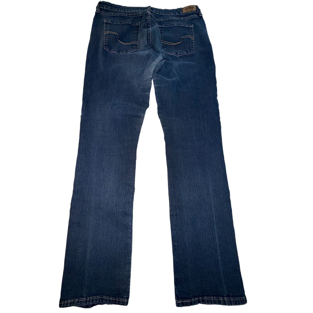 Signature by Levi Strauss Co Womens Modern Straight Jeans Dark Wash Blue Stretch